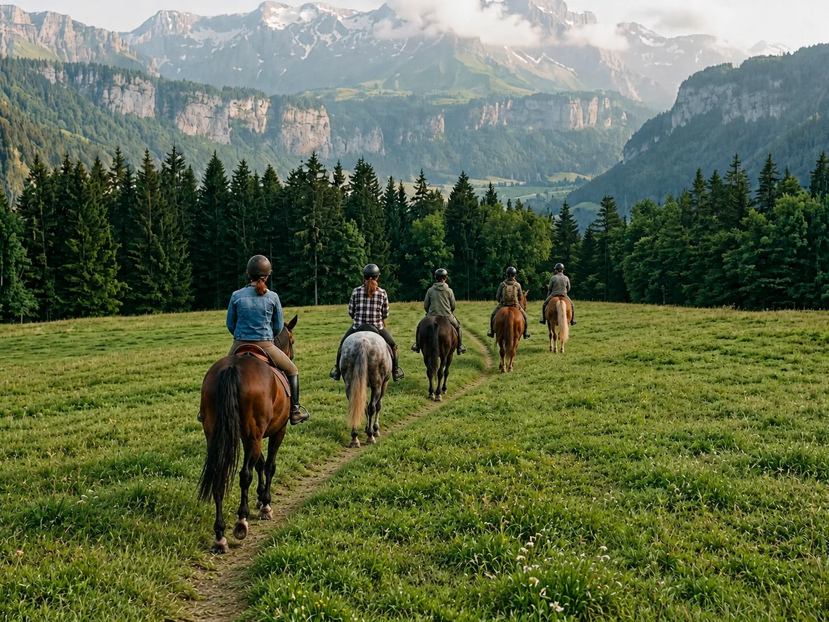 Balade à cheval en Haute-Savoie, autour de Chênex