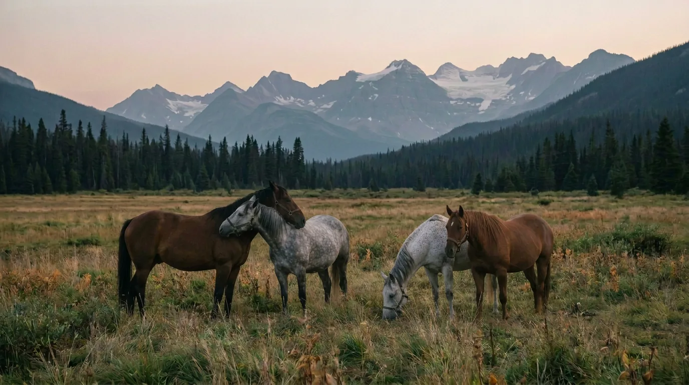 Chevaux en liberté, Écurie L'Évidence, Haute-Savoie
